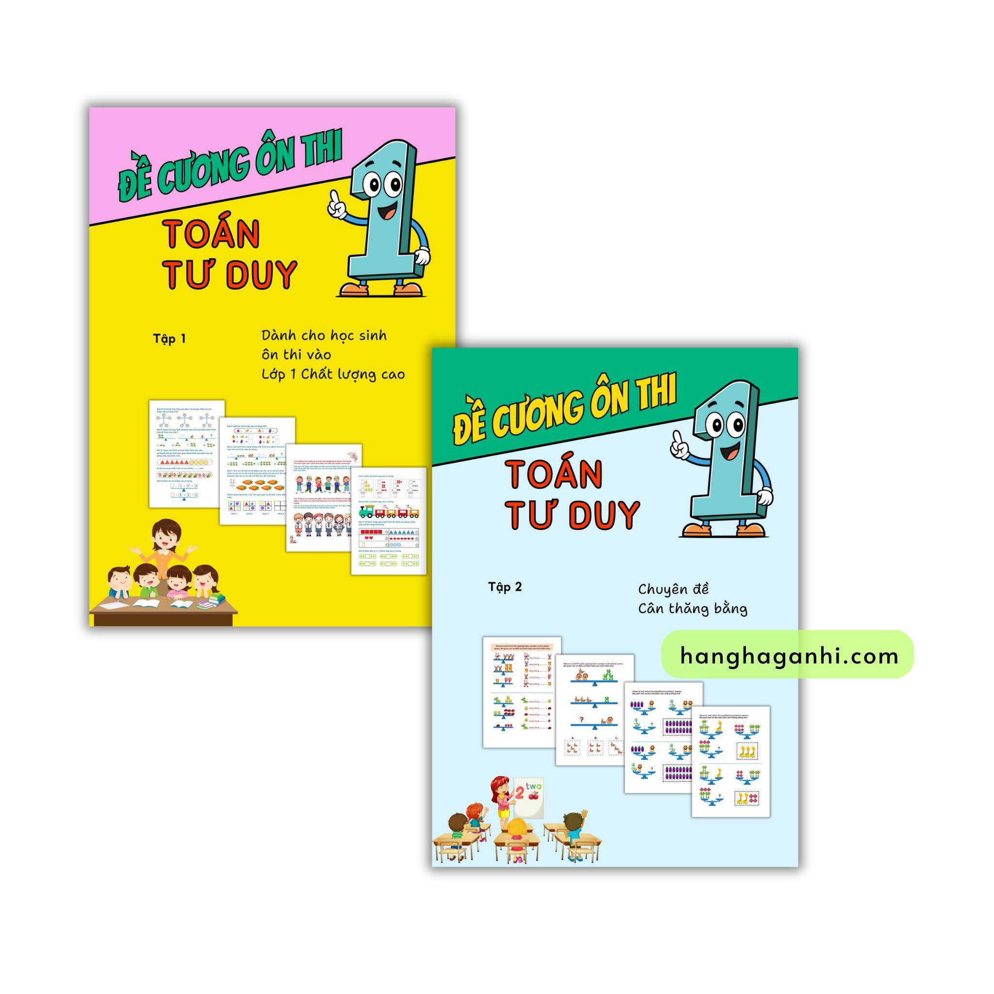Đề cương ôn thi Toán tư duy lớp 1 chất lượng cao, bộ 2 cuốn_thumbnail_0