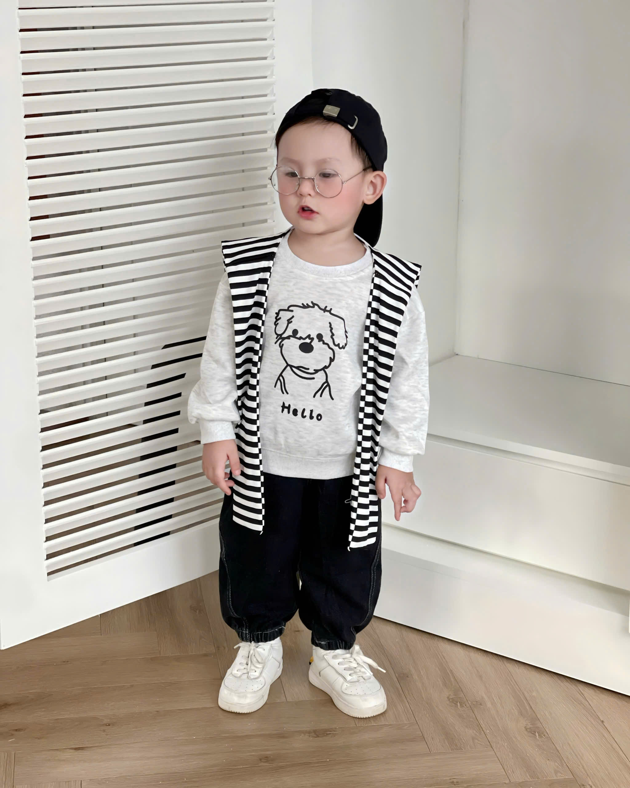 Q49 BỘ DÀI QUẦN BÒ CHÚ CHÓ CÓ KHĂN- A211.43