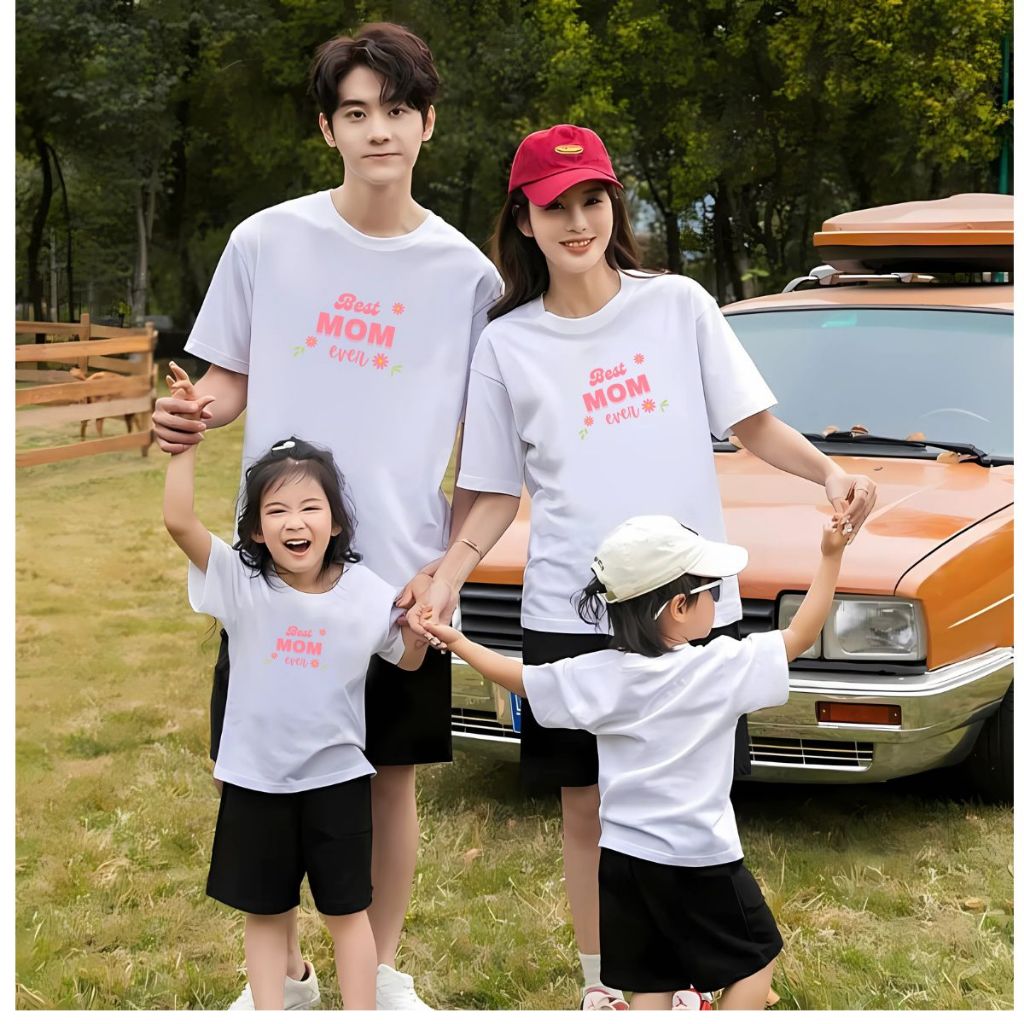 Áo phông gia đình in chữ Best MOM ever - Áo thun đồng phục gia đình 3-4-5 người - Loza RT3048-AT3048_thumbnail_3
