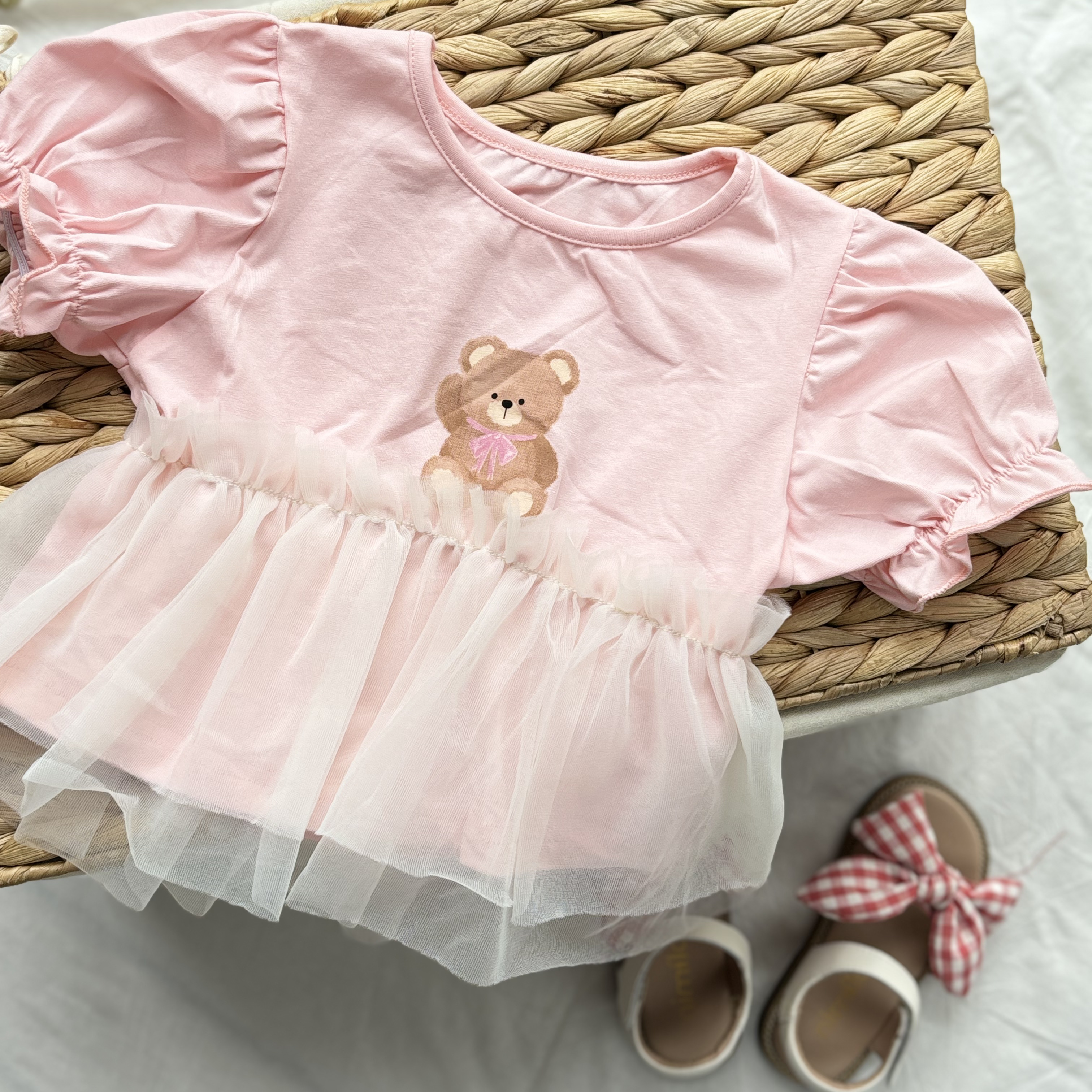 (A27) Áo thun mềm họa tiết bèo ren màu hồng siêu yêu thời trang bé gái mùa hè 2025 QCCC_thumbnail_0