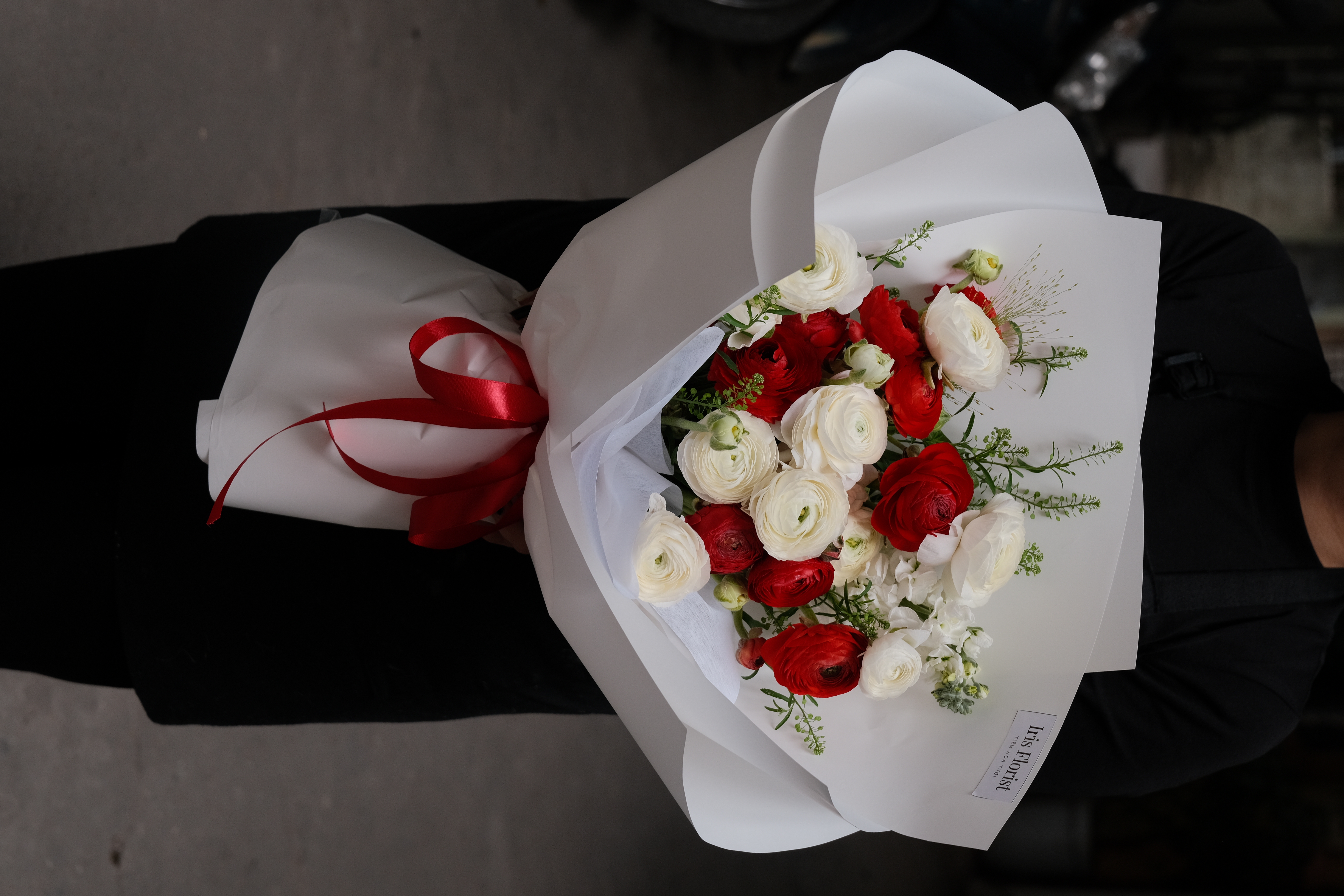 Bó hoa Mao lương mix trắng đỏ_thumbnail_2