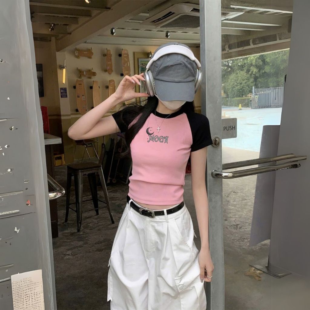 [Coptop ôm] Áo croptop nữ 𝐋𝐎𝐙𝐀 chất liệu cotton màu phối - Mã G0296_thumbnail_4