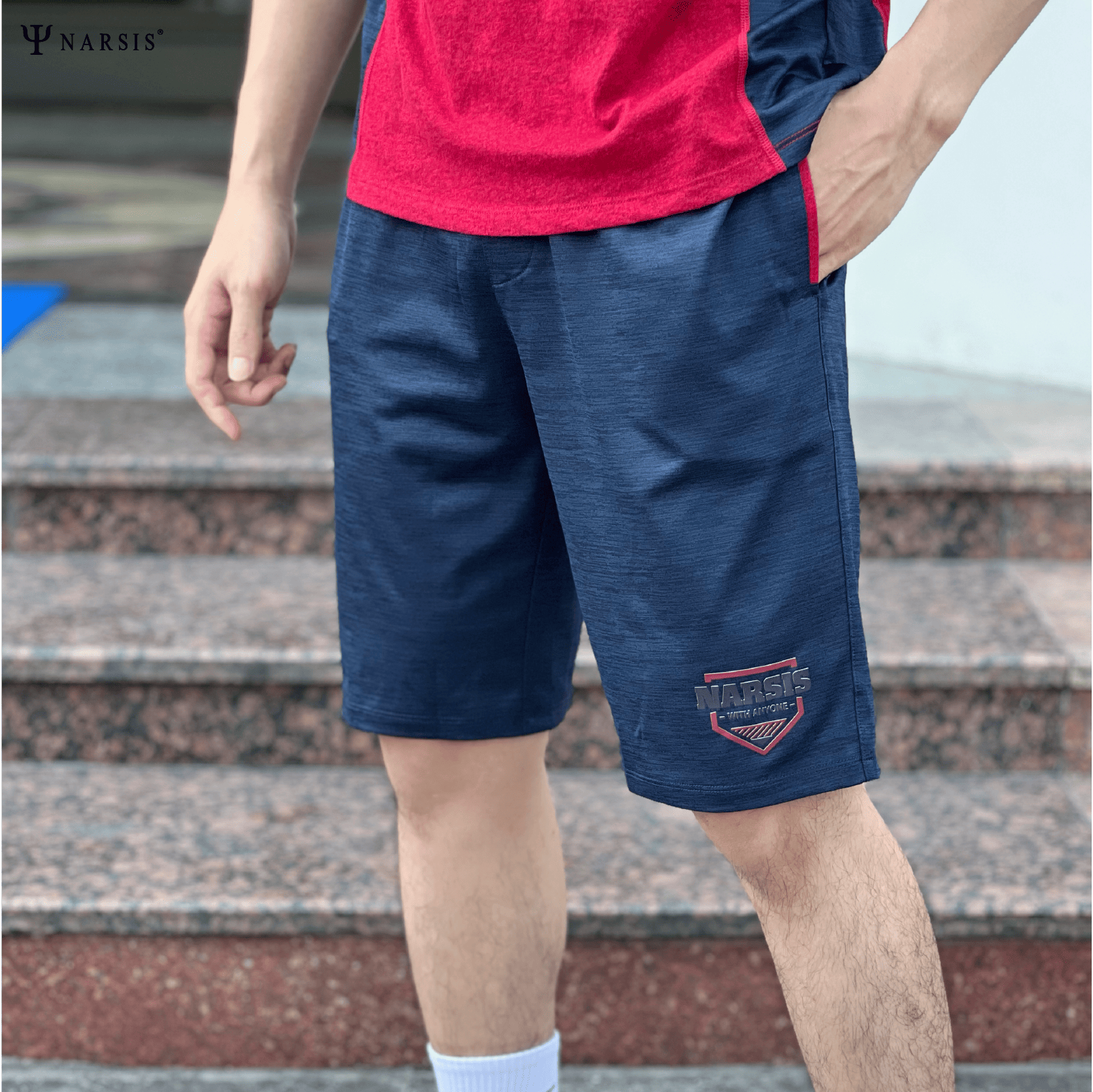 BỘ QUẦN ÁO THỂ THAO NAM TẬP GYM NARSIS - PRO-ACTIVE ĐỎ KHỎE KHOẮN E2001 NARSIS CHẤT LIỆU THOÁNG M..._thumbnail_2