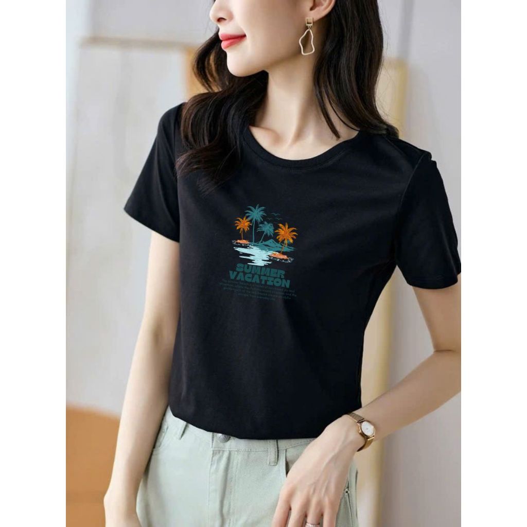 [Form Vừa] Áo phông nữ Loza nhiều màu Summer chất liệu thun cotton mềm mịn - Mã VT8134_thumbnail_2