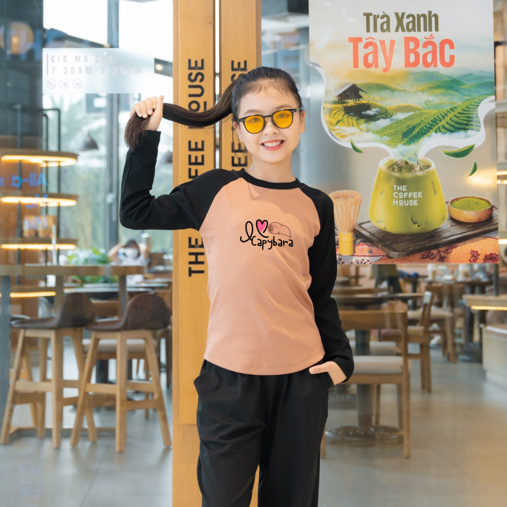 Áo thu đông bé gái tay dài chất liệu thun borip 4 chiều giữ nhiệt trung bình - Loza Kids AD2816_thumbnail_4