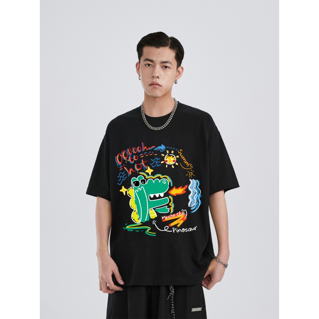 Áo phông nam form rộng nhiều màu ATD1072 Miucho Man tay ngắn cổ tròn in mix_thumbnail_2