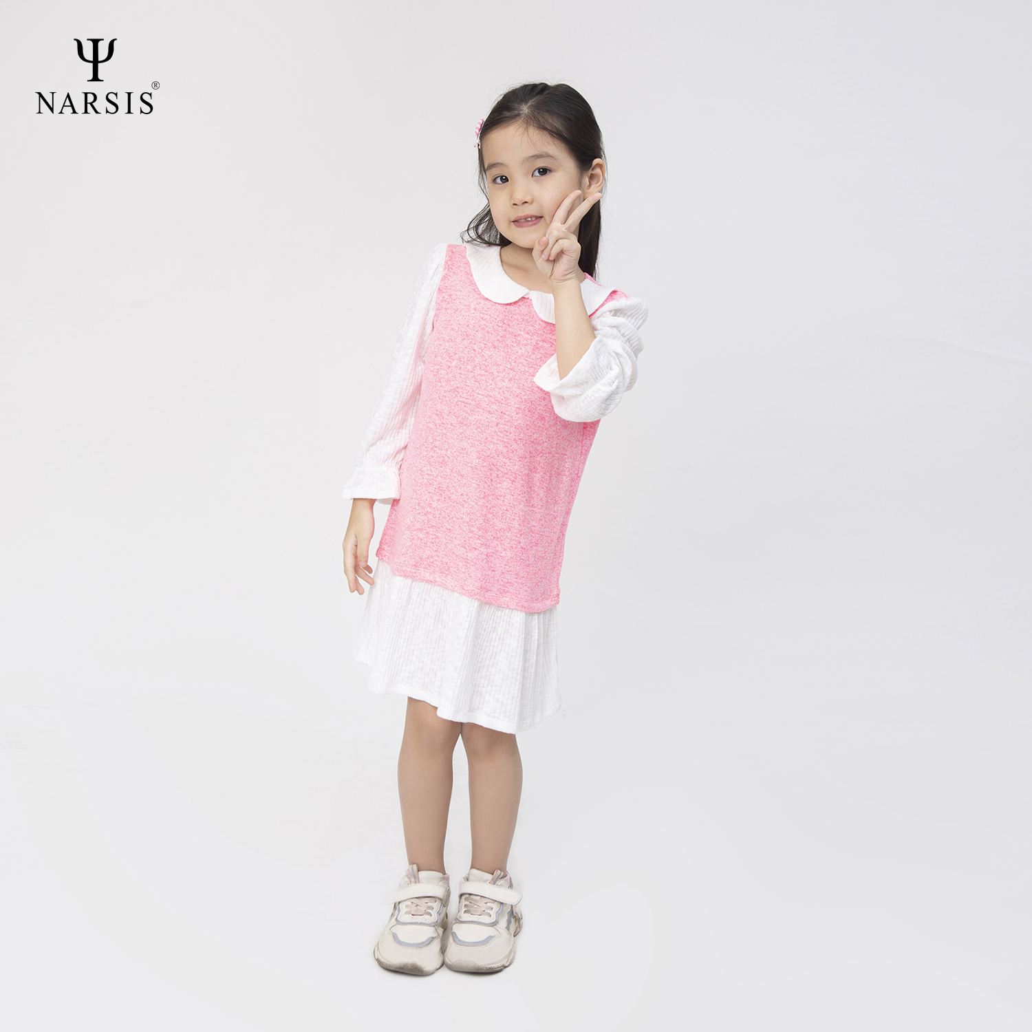 VÁY BÉ GÁI KB0019 NARSIS VẢI LEN COTTON ẤM ÁP, THOÁNG MÁT, GIỮ ẤM TỐT, MỀM MẠI, GIỮ ẤM TỐT, MỀM MẠI_thumbnail_1