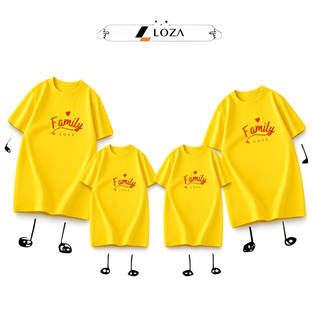 Áo phông gia đình 3,4,5 người in chữ Family Love Loza GĐ8448_thumbnail_5