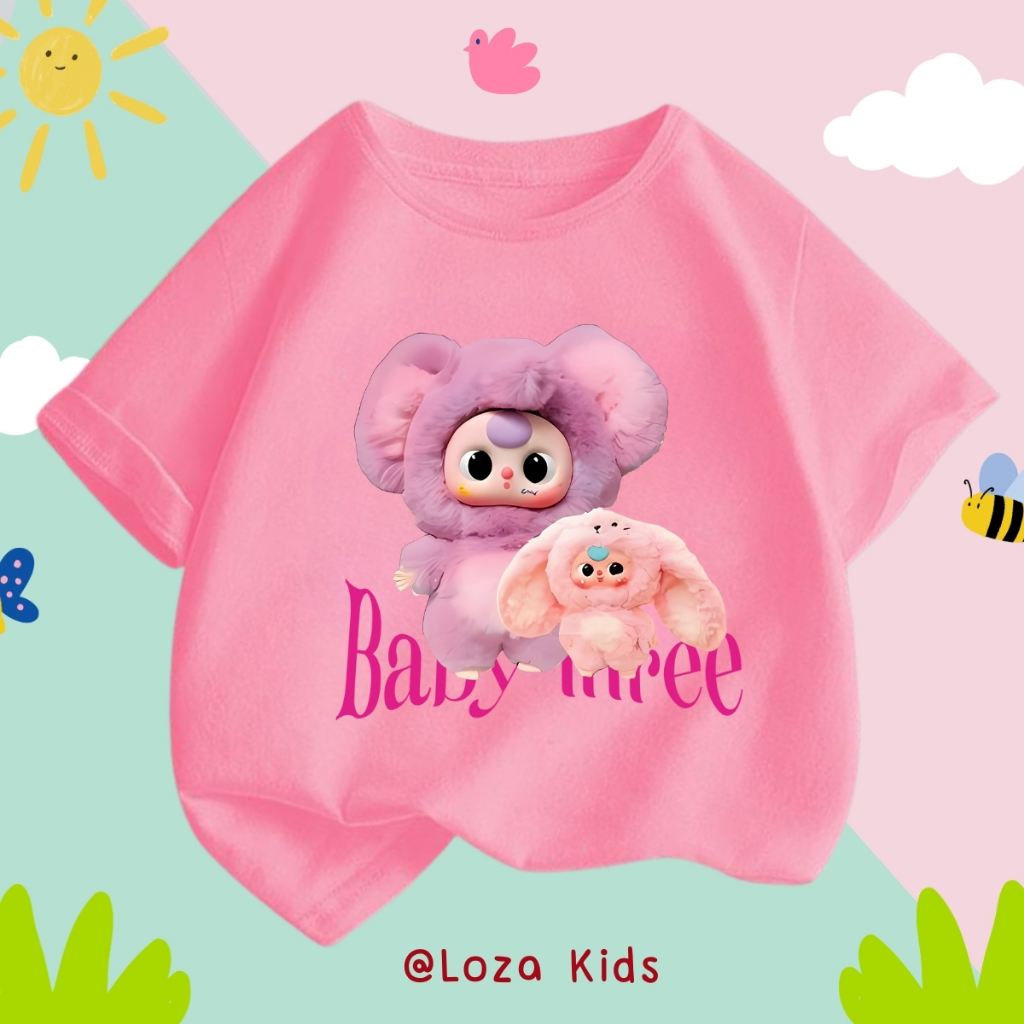 Áo thun bé gái in hình Baby three - Loza Kids AT2913_thumbnail_5
