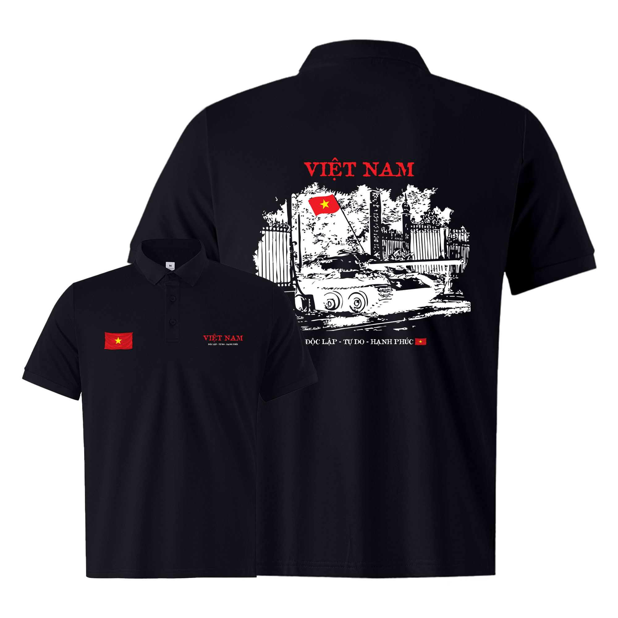 Áo polo nam big size Việt Nam tôi yêu form vừa 2142 Miucho Iconic vải cá sấu polyester in mix_thumbnail_9