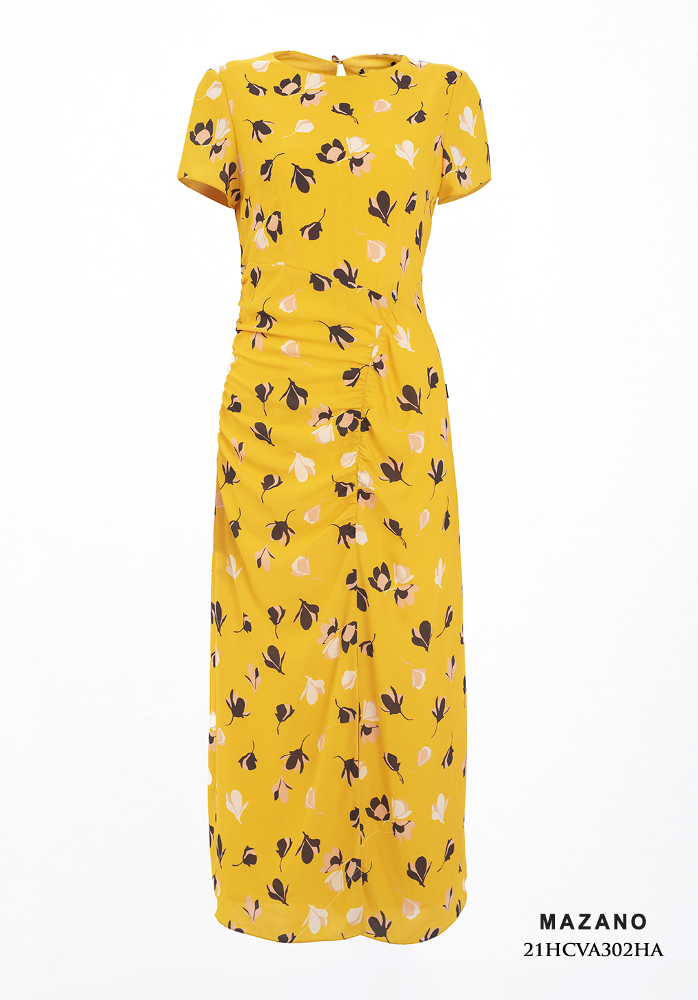 Đầm vàng họa tiết nhún eo_thumbnail_2