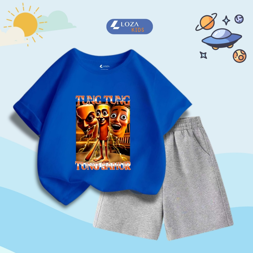 Bộ đồ bé trai in hình Tung Tung Tung Sahur -  Loza Kids SB387_thumbnail_2