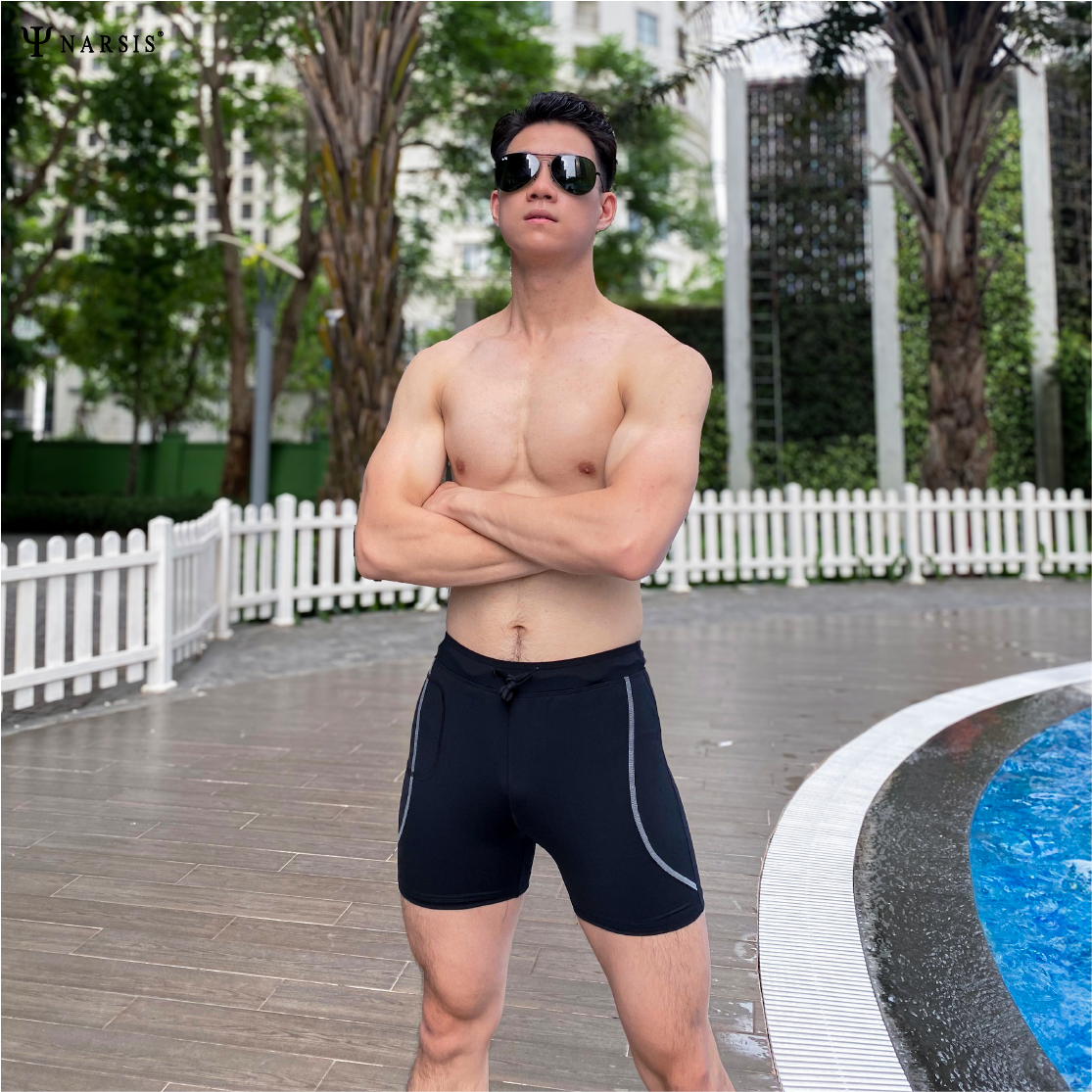 Quần bơi nam Narsis Q24010 kiểu dáng boxer, chất liệu thoáng mát, dễ vận động._thumbnail_6