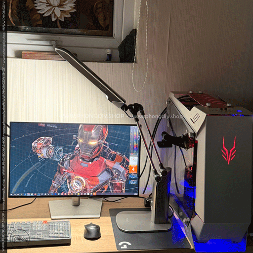 Đèn led để bàn xoay - gập đa hướng điện 220V-27W (hàng dùng lướt)_thumbnail_14