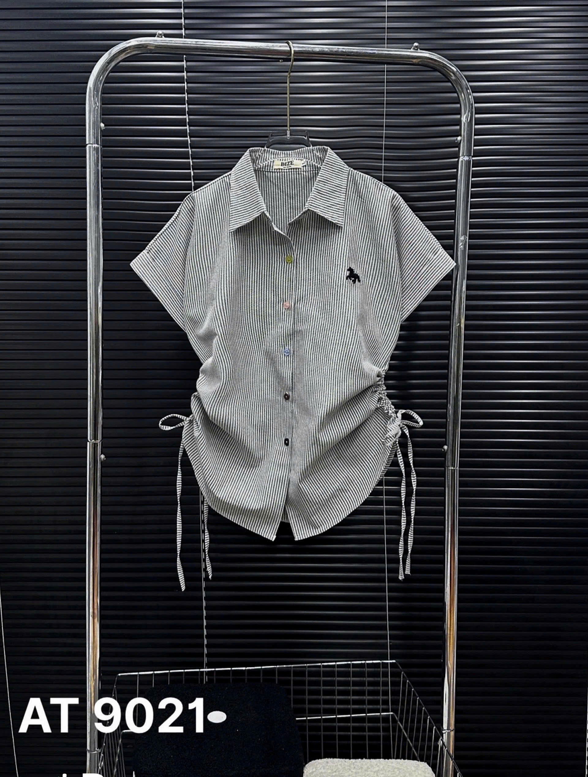 Áo sơ mi sọc thêu 3D rút eo bigsize AT9021 dành cho nàng mũm mĩm từ 55-90kg_thumbnail_13