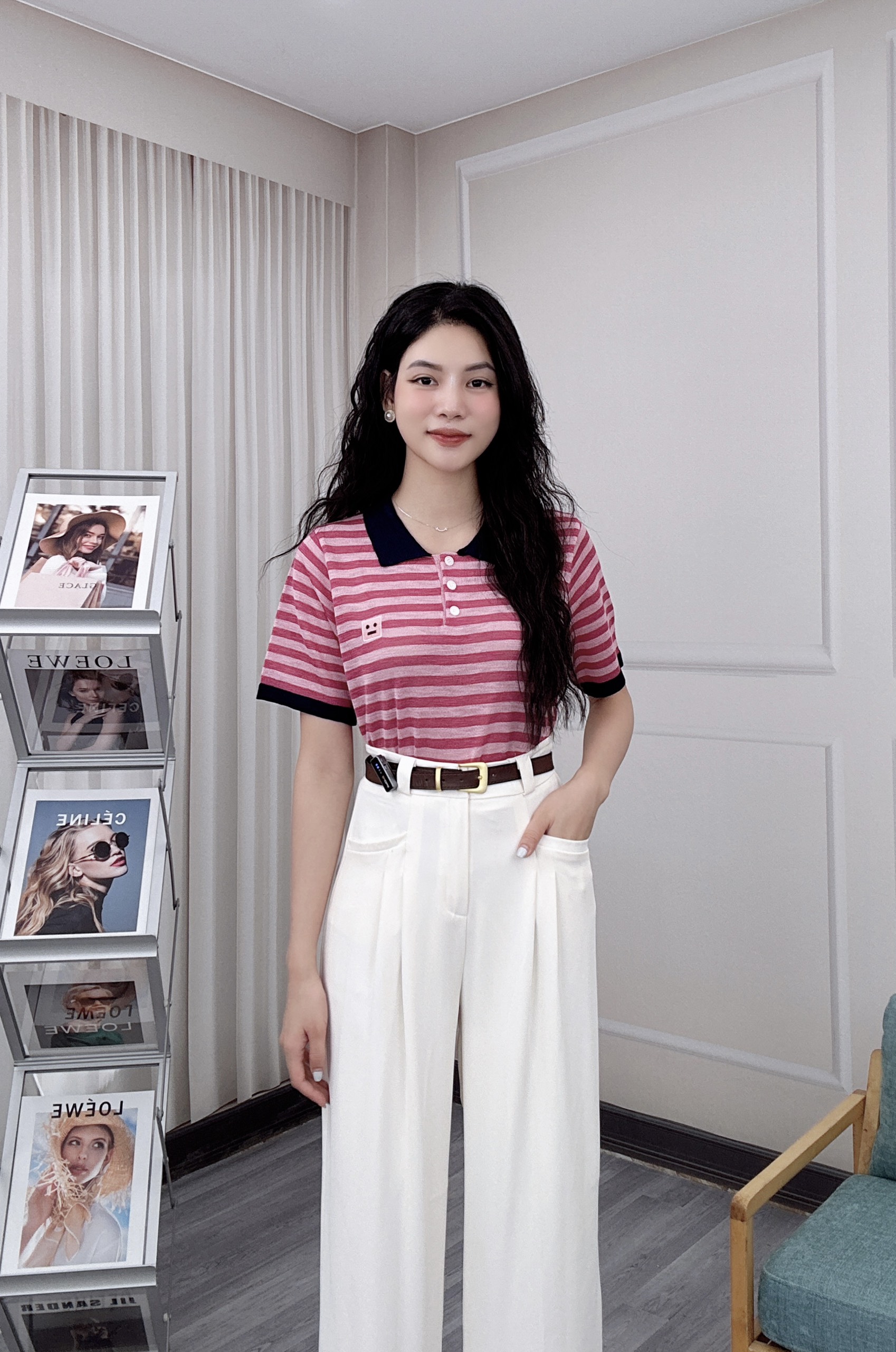 Áo Len Mongtoghi Polo Kẻ Ngang Nhỏ Vải Nhẹ, Bền Màu _thumbnail_3