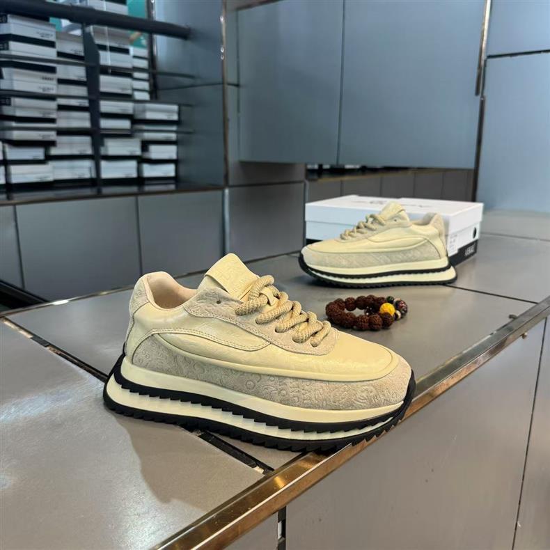 GA316 - Giày sneaker nam đế dày cổ thấp buộc dây phong cách trẻ trung xuân thu