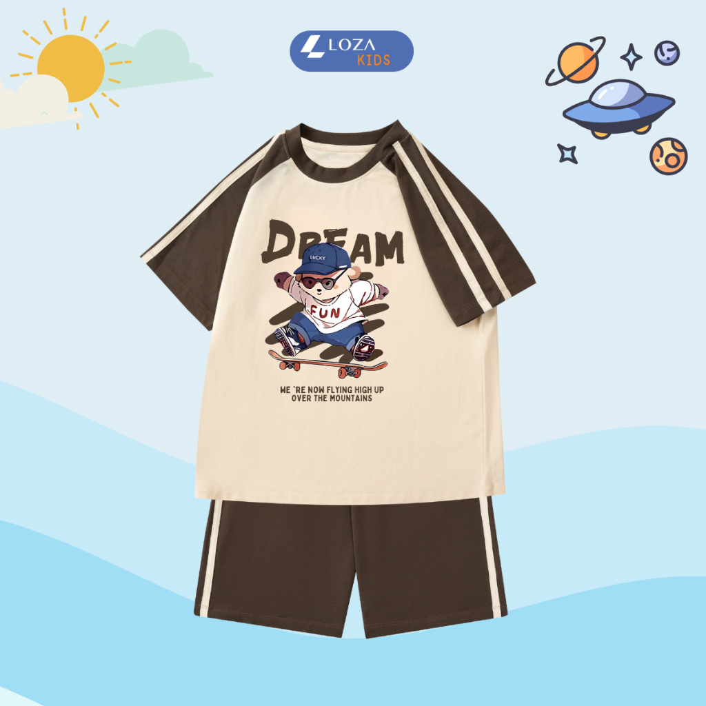 Đồ bộ trẻ em phối viền hình gấu Fun - Loza Kids BF261_thumbnail_1