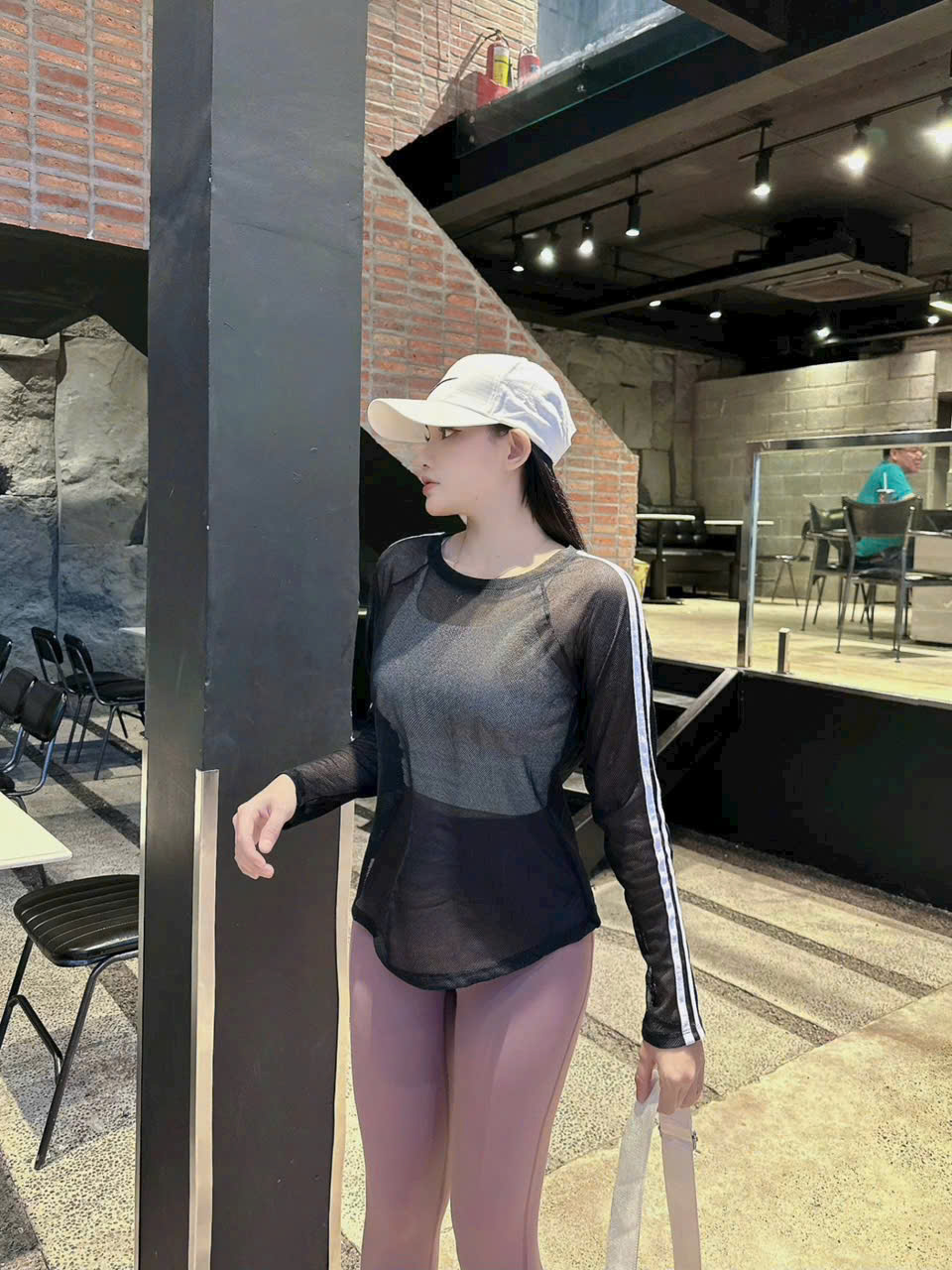 Áo Tank Thể Thao Lưới Tay Dài Phối 3 Sọc_thumbnail_2