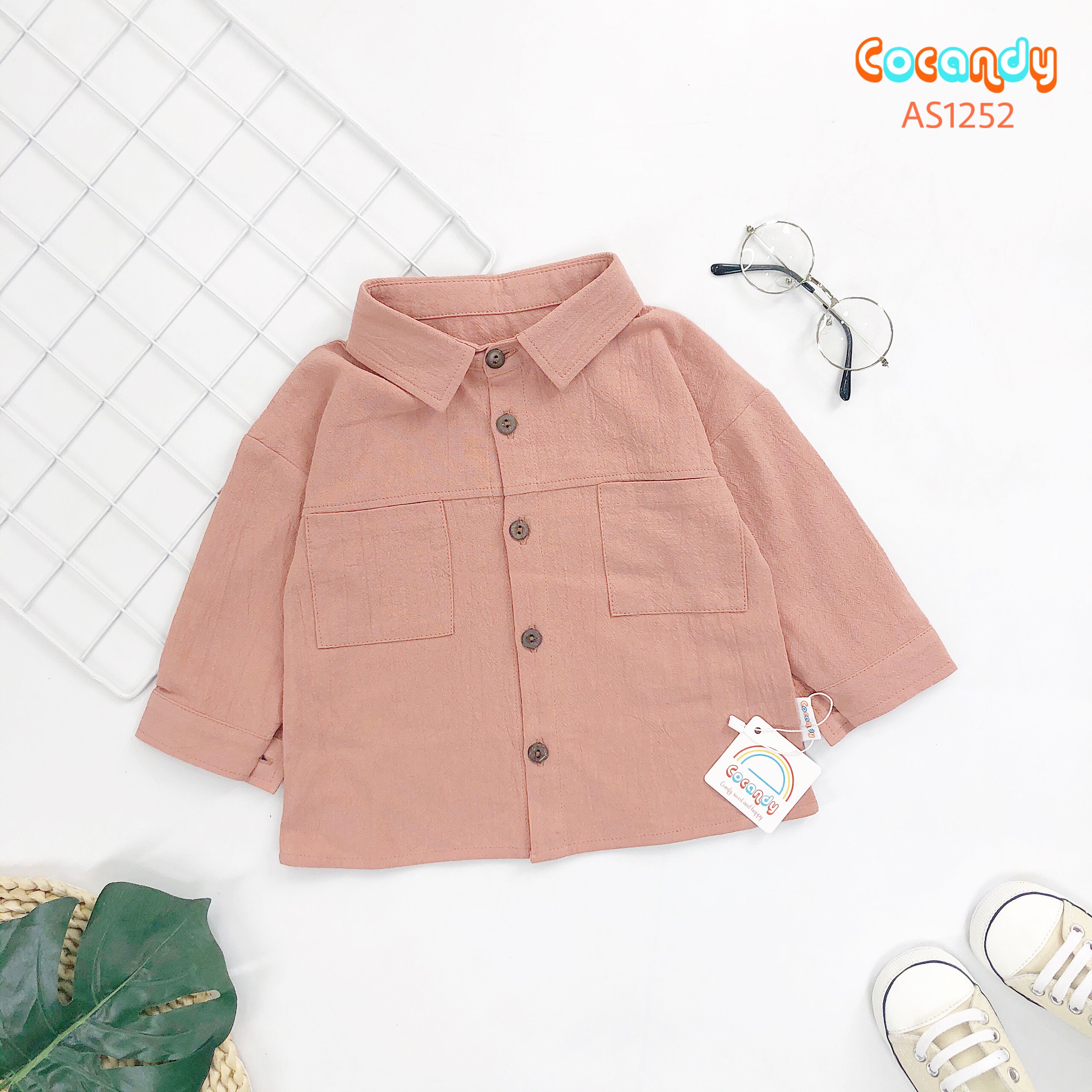 Áo sơ mi dài tay HỒNG ĐẤT 2 túi_thumbnail_0