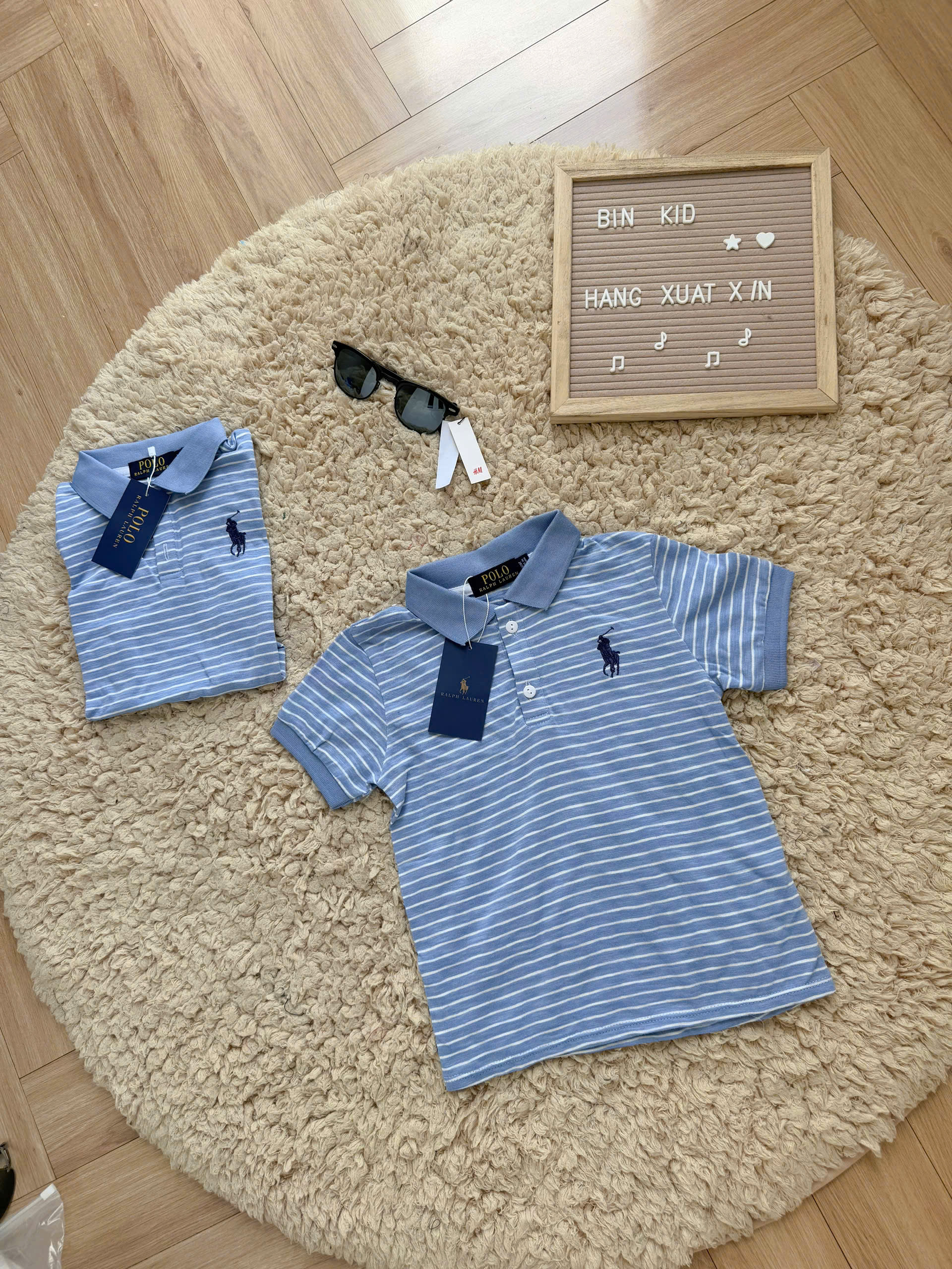 A43 ÁO POLO RL SỌC XANH