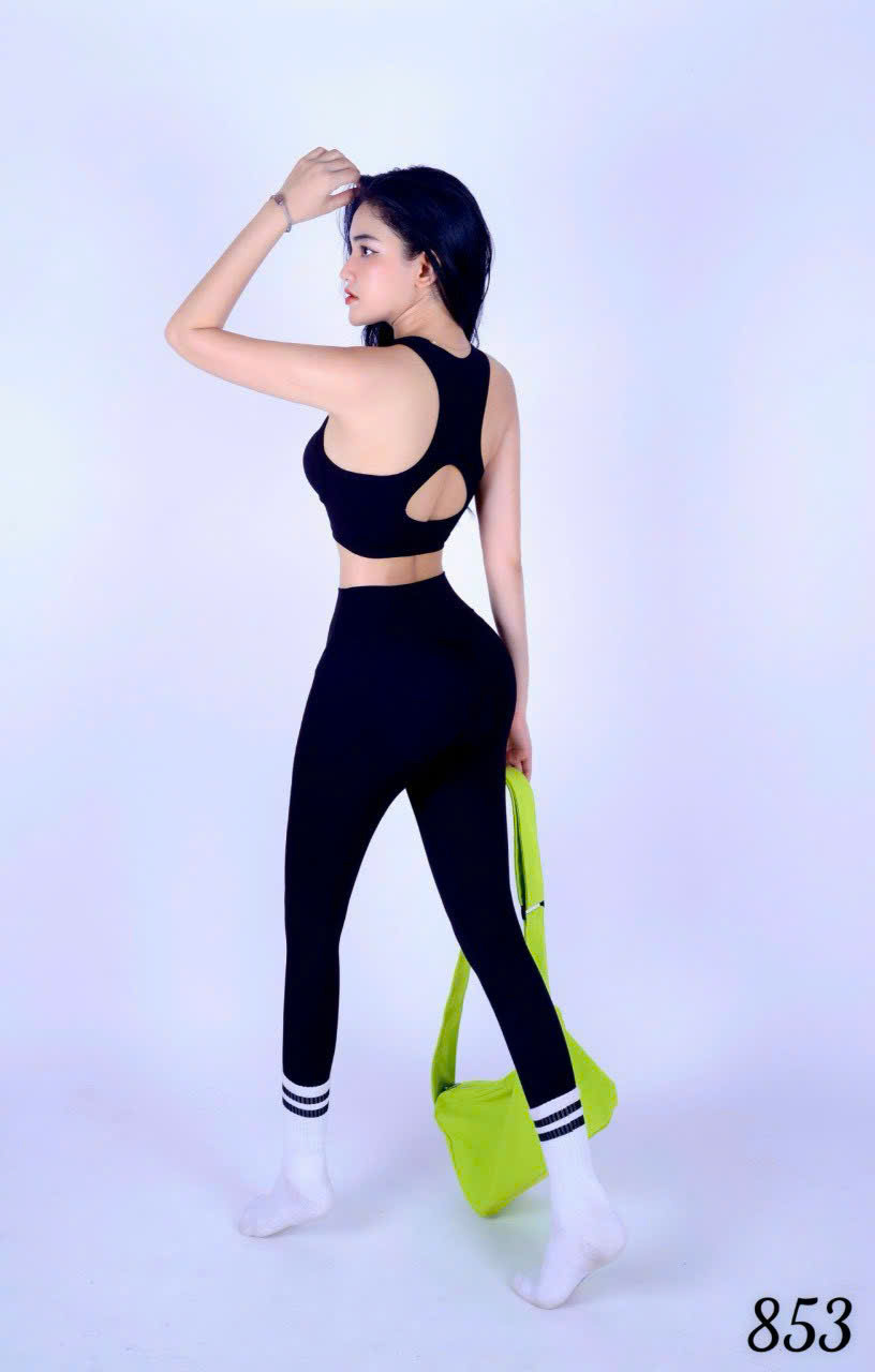 Bộ Quần Áo Thể Thao Tập Gym Yoga Nữ Dáng Dài Lulu Ba Lỗ Cá Tính