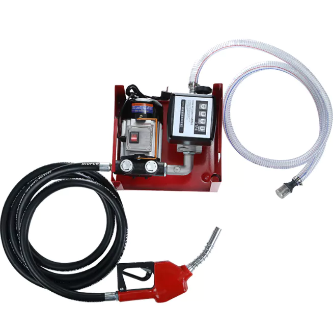 Máy Bơm Xăng, Bơm Dầu, Bơm Nhớt, Bơm Nhiên Liệu Dùng Điện 220v Có Đồng Hồ Báo Dung Lượng Lít_thumbnail_0