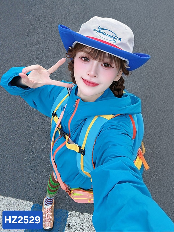 Mũ bucket vành rộng leo núi, trekking phối nhiều màu HZ2529_thumbnail_9