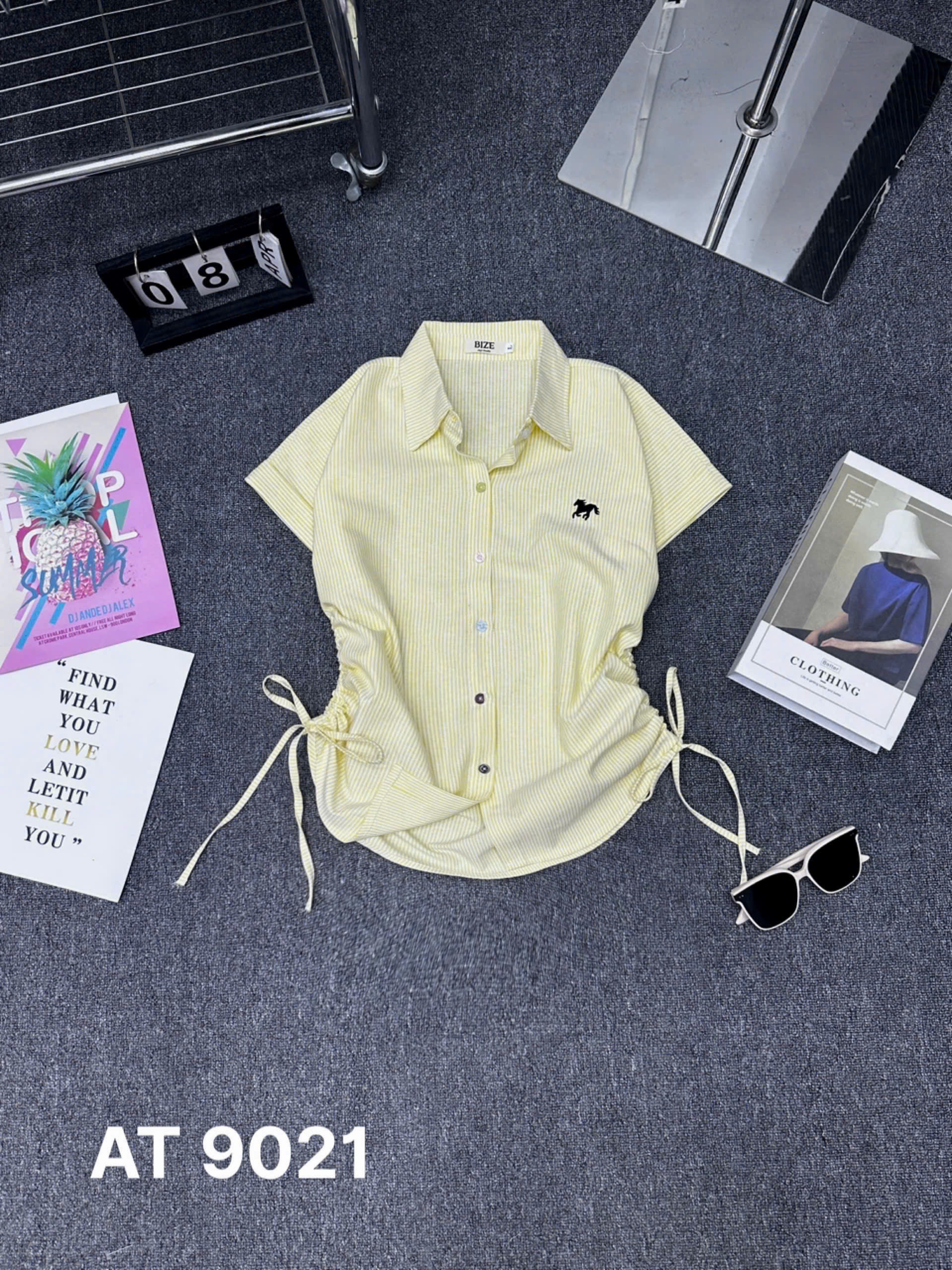 Áo sơ mi sọc thêu 3D rút eo bigsize AT9021 dành cho nàng mũm mĩm từ 55-90kg_thumbnail_10