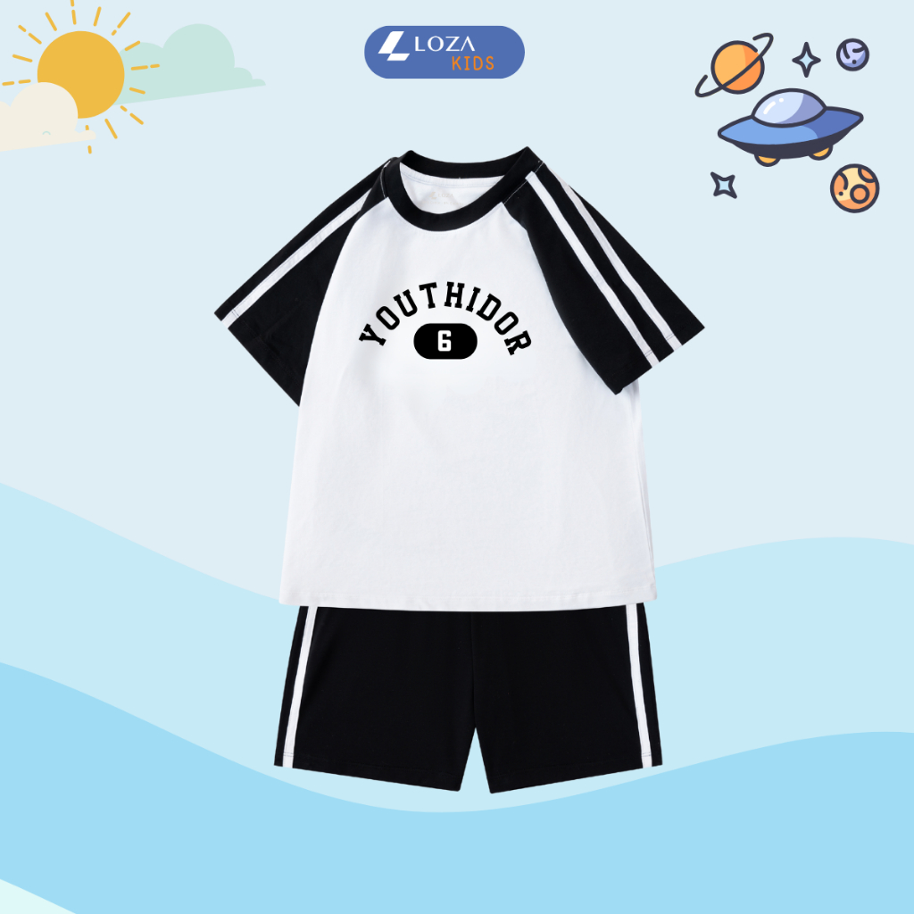 Đồ bộ bé trai phối viền số 6 YOUTHIDOR - Loza BF374_thumbnail_4