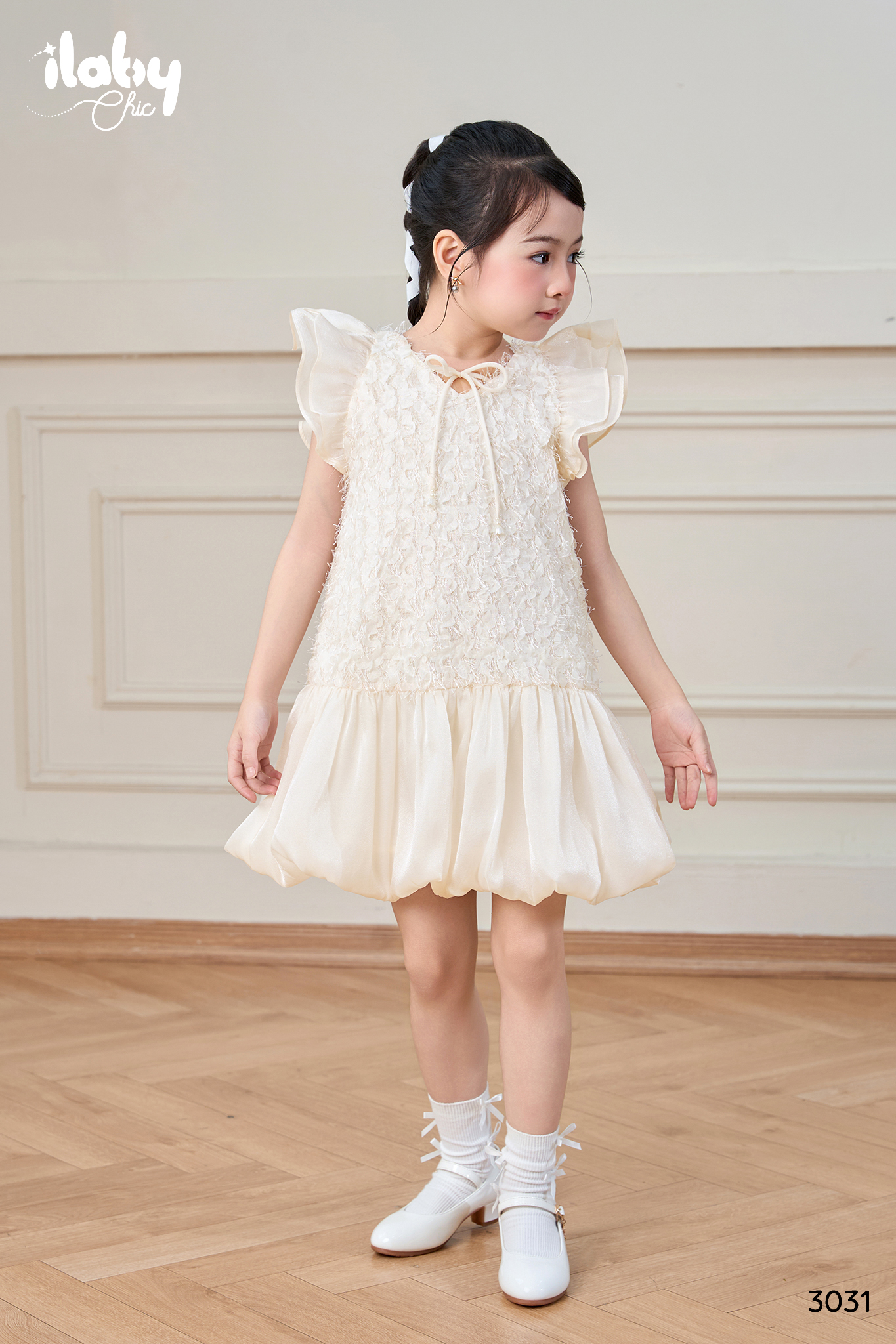 Váy lông tay cánh tiên hai tầng