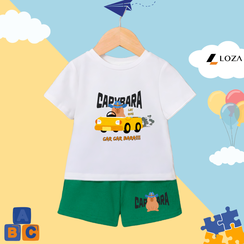 Đồ bộ bé trai in hình 'Capybara lái ô tô' - Loza SB297_thumbnail_11