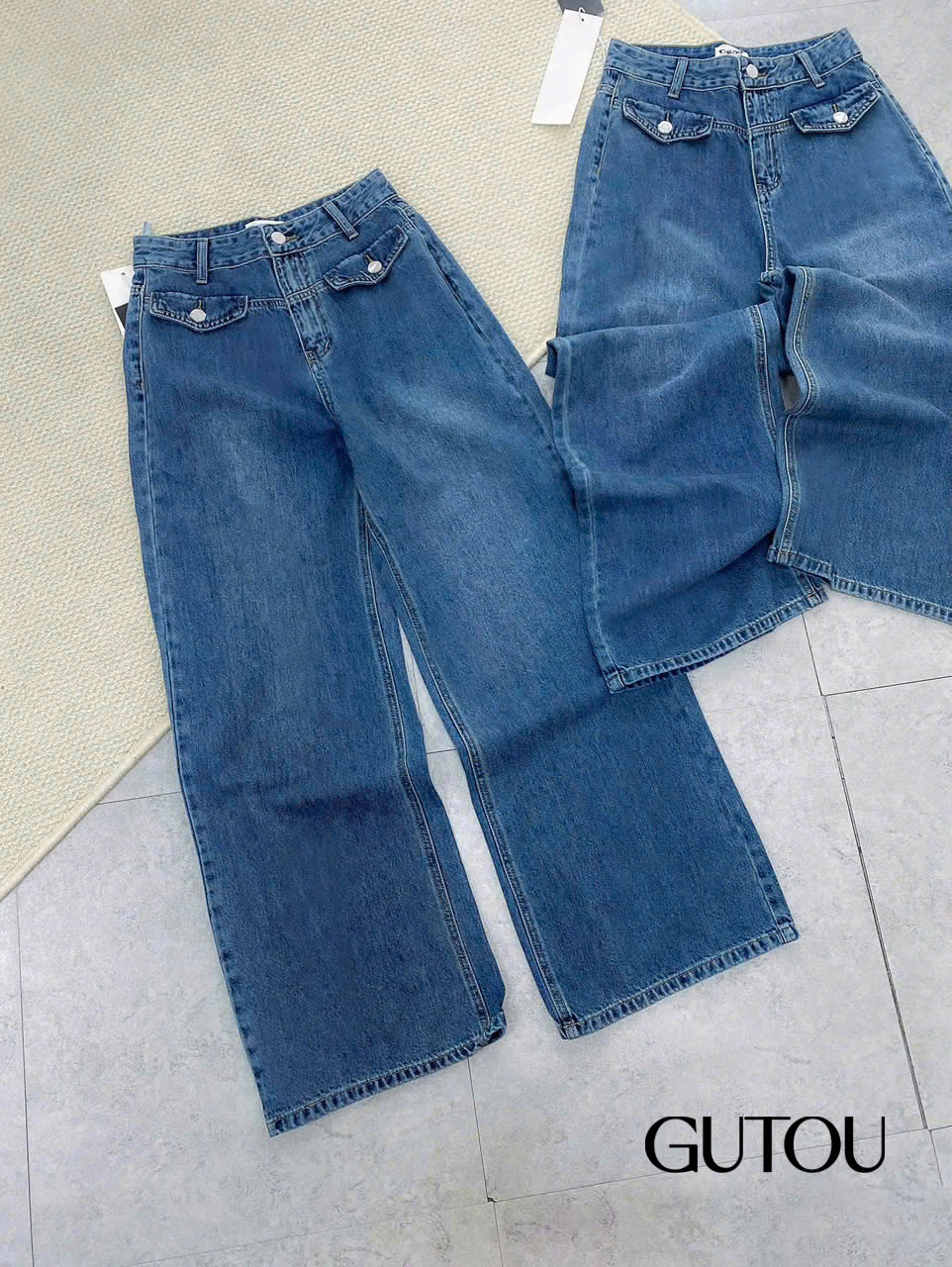 [ GUTOU ] Quần Jean Suông Classic Pocket_thumbnail_4