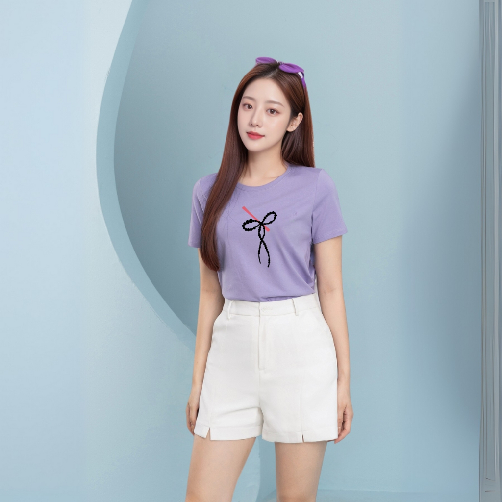 [Form Vừa] Áo phông nữ LOZA hình nơ dáng suông vừa chất liệu thun cotton 4 chiều mát mẻ - Mã VT7473_thumbnail_6