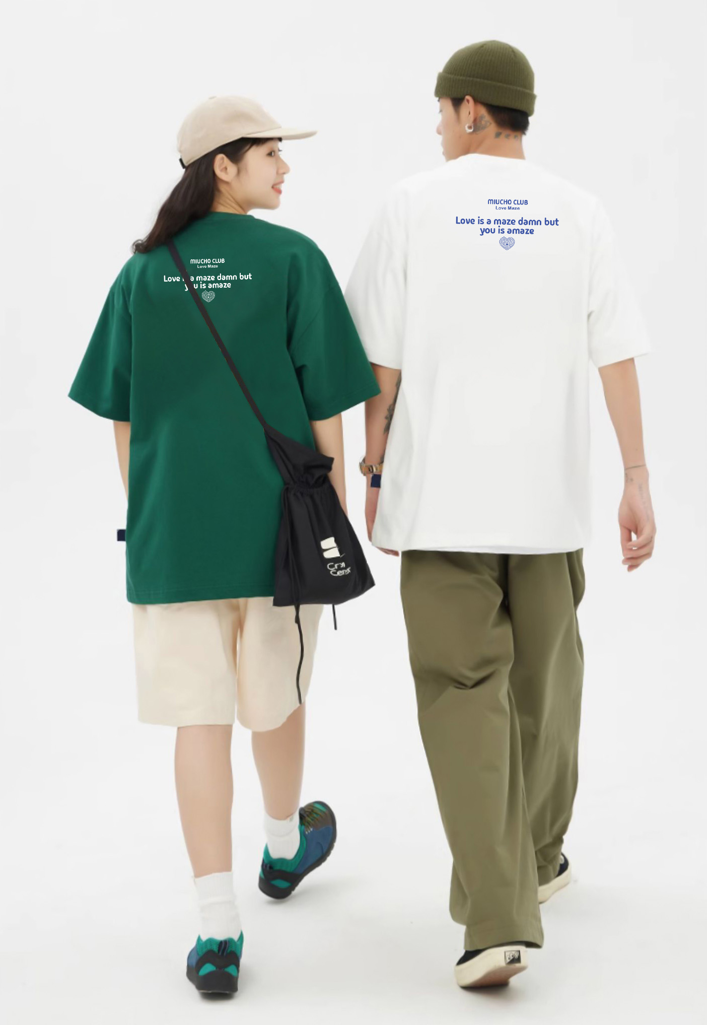 Áo thun cặp đôi couple trái tim from rộng ATD1380 Miucho vải cotton thoáng mát cổ tròn in mix_thumbnail_6