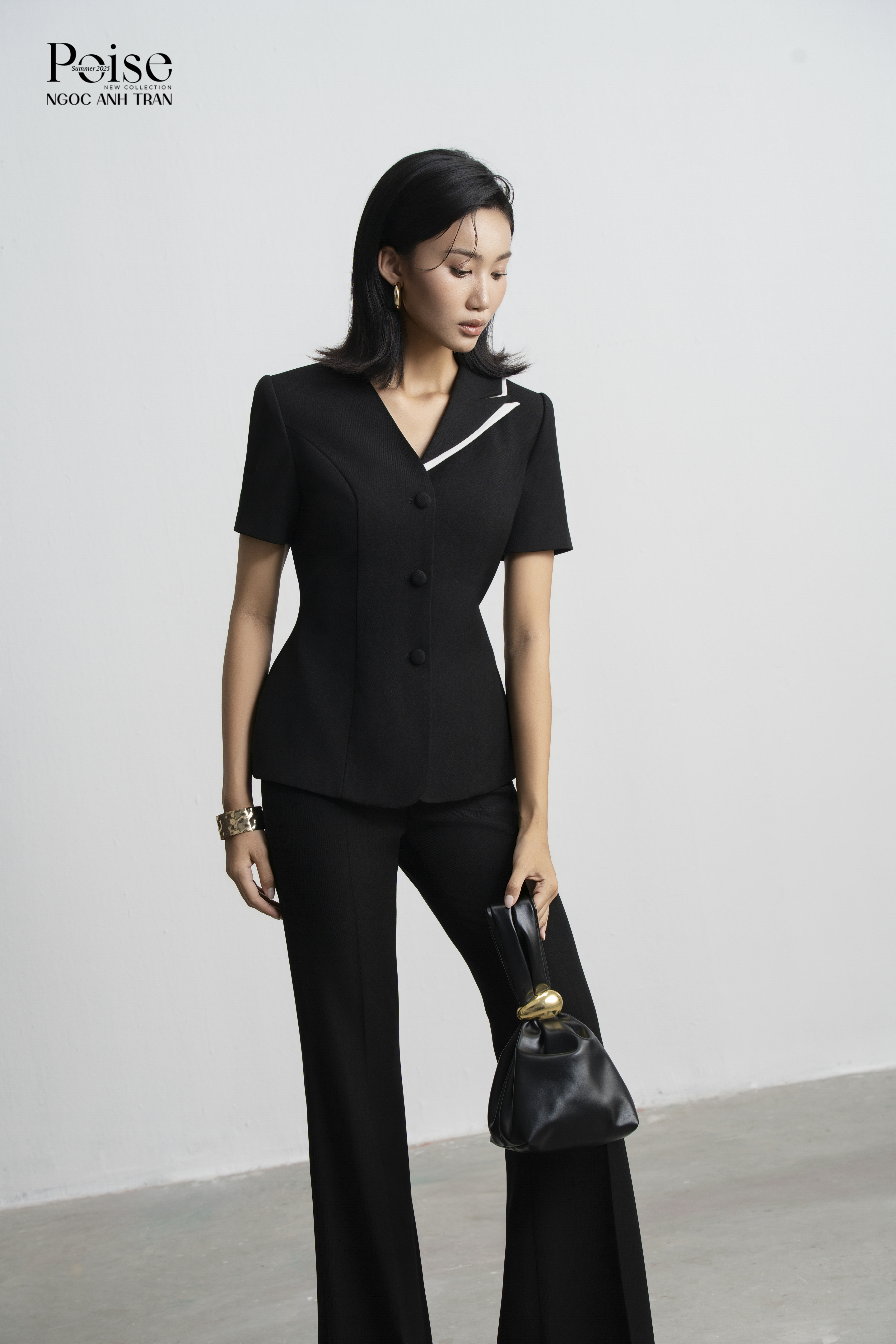 Set V040 - Set vest cộc tay cổ cách điệu kèm quần ống loe_thumbnail_2