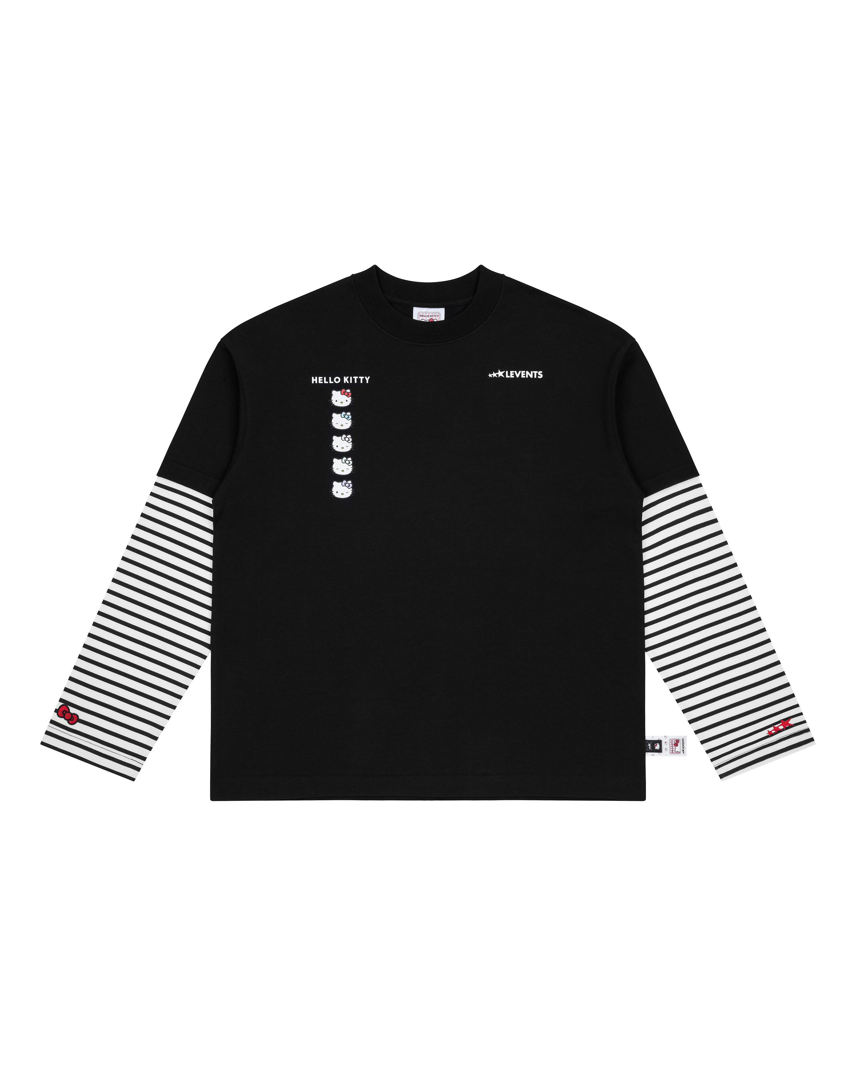 Levents® x Hello Kitty | Double Sleeves Oversized Tee/ Black