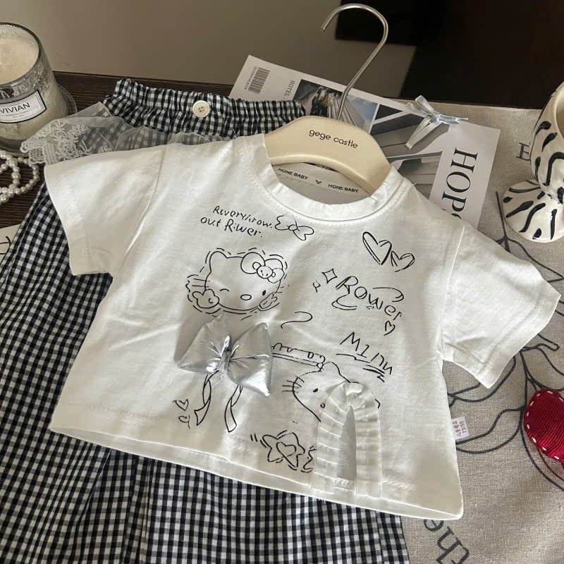 (A98) Áo thun hoạ tiết Kitty đính nơ xám xẻ áo_thumbnail_0