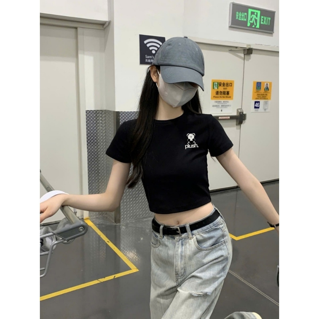 [Form Ôm] Áo croptop nữ ôm body màu đen - Áo thun croptop nữ LOZA G0289_thumbnail_15