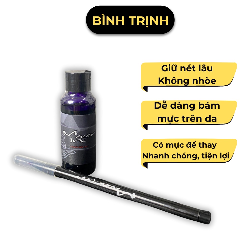 Bút Vẽ Hình Xăm Sơn Én – Freehand Tattoo Pen Chính Hãng