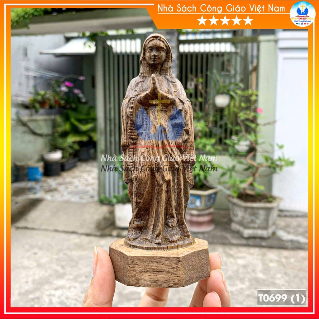 Tượng Đức Mẹ Lộ Đức Trầm tốc 15cm T0699_thumbnail_0