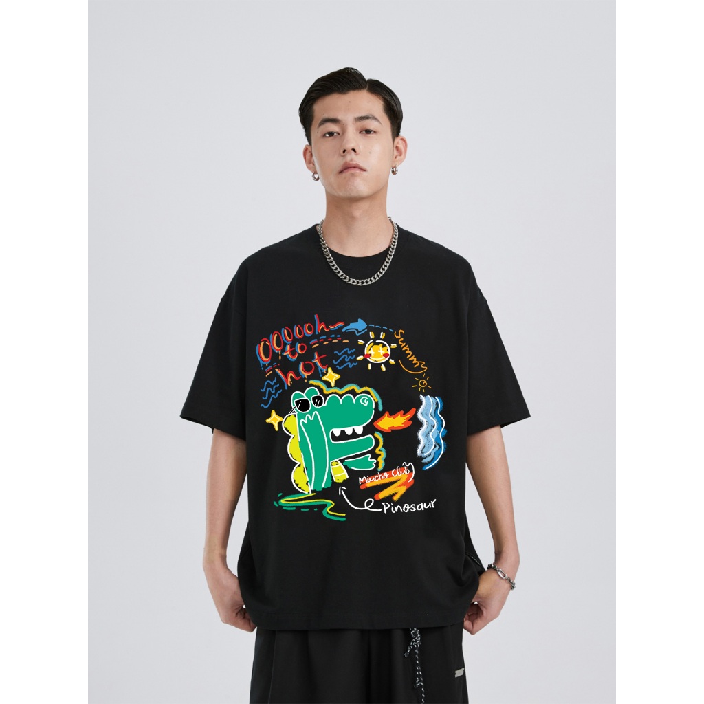 Áo phông nam form rộng nhiều màu ATD1072 Miucho Man tay ngắn cổ tròn in mix_thumbnail_3