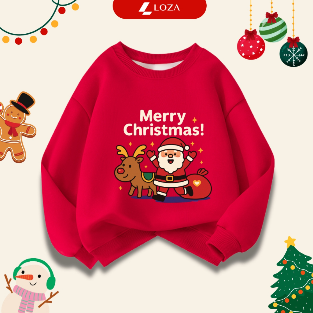 Áo nỉ Noel cho bé trai, bé gái - Loza Kids IN014_thumbnail_9