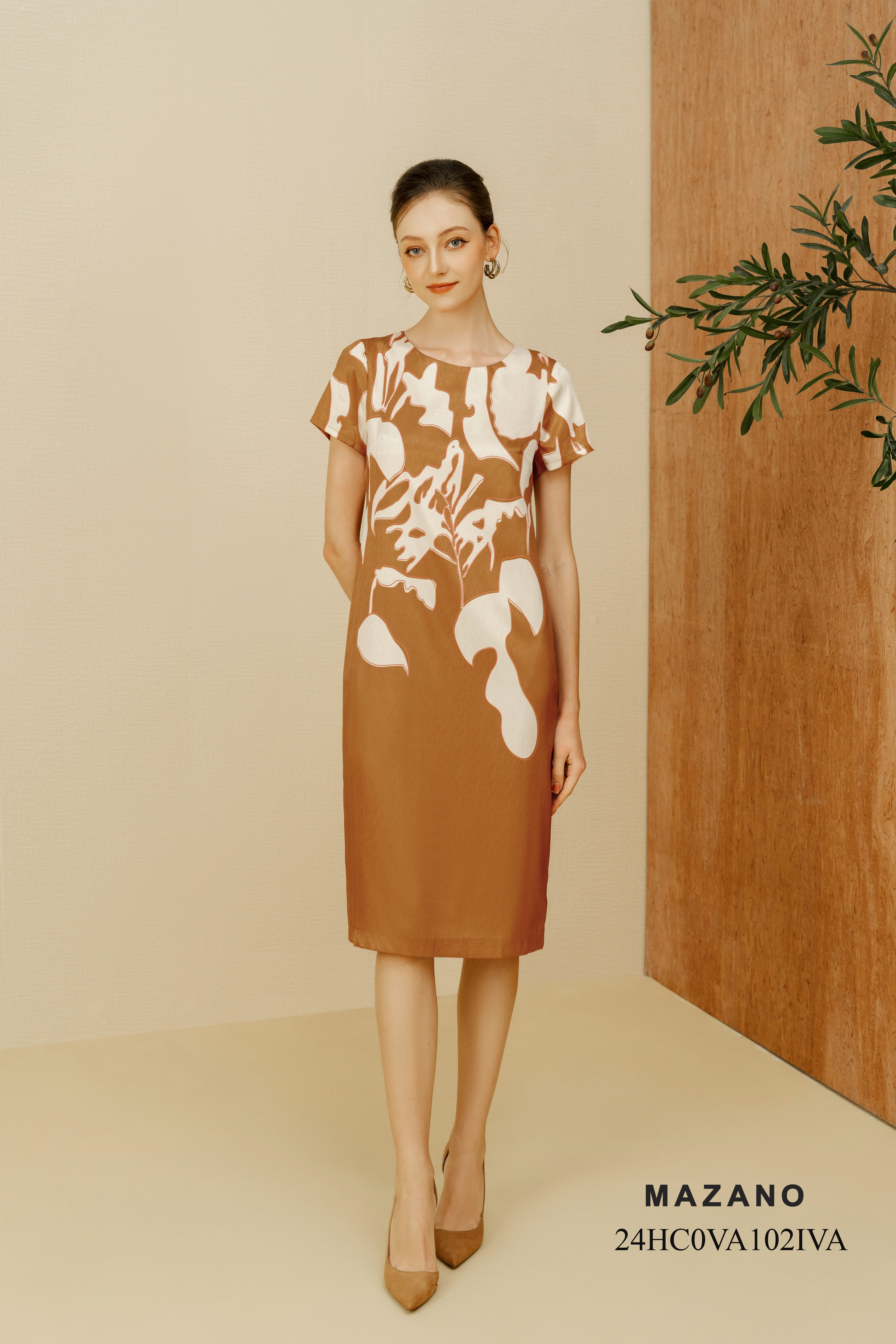 Đầm suông in họa tiết sang trọng- Đầm mẫu 1_thumbnail_0