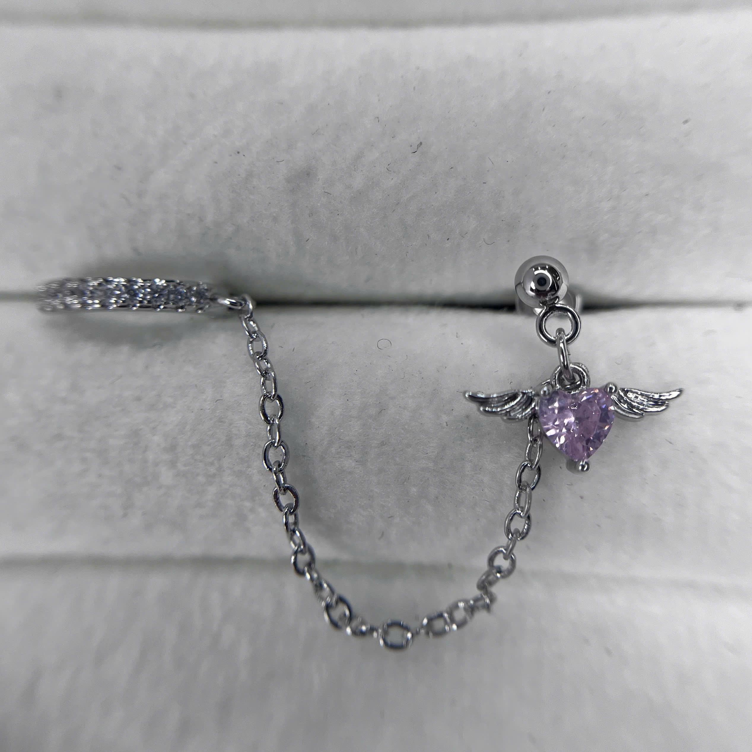 Khuyên kiểu xích tim hồng vòng kim cương_thumbnail_1