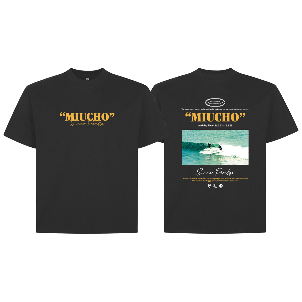 Áo phông form boxy hè biển 2222 Miucho Club vải cotton 2 chiều cổ tròn đứng form in mix_thumbnail_9