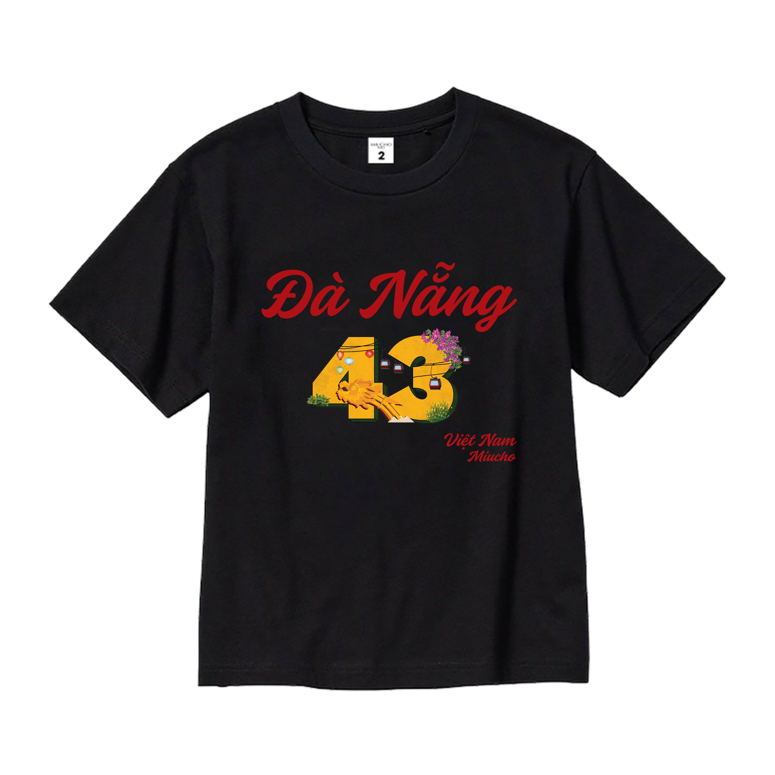 Áo thun du lịch Đà Nẵng cho bé form rộng thoáng mát AED1301 Miucho Kid in mix_thumbnail_0