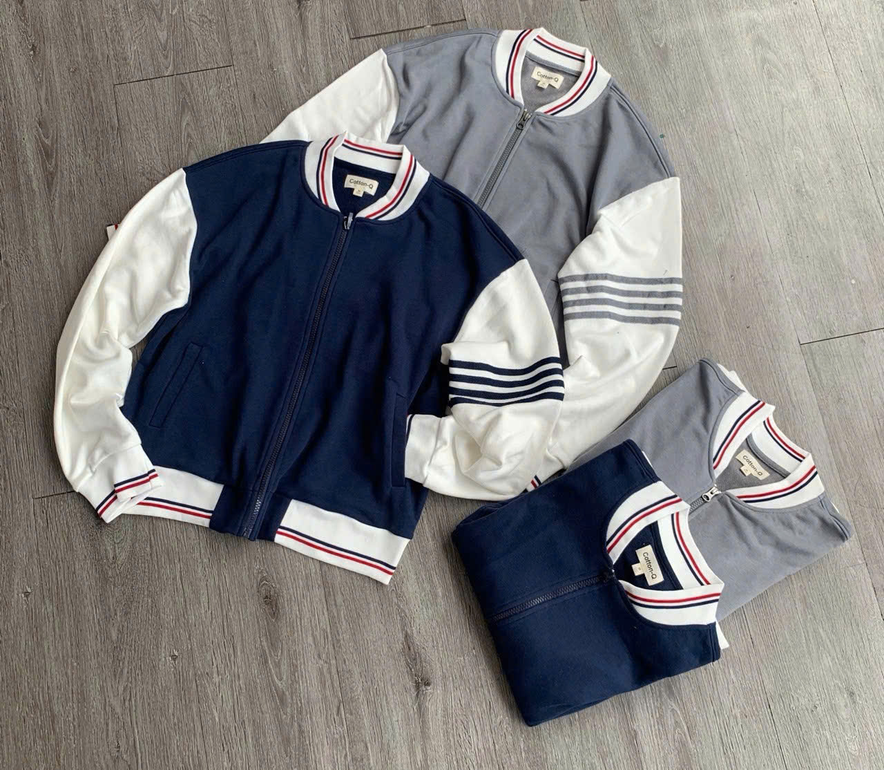 Áo khoác nỉ Cotton-Q ( XANH ĐEN )_thumbnail_0