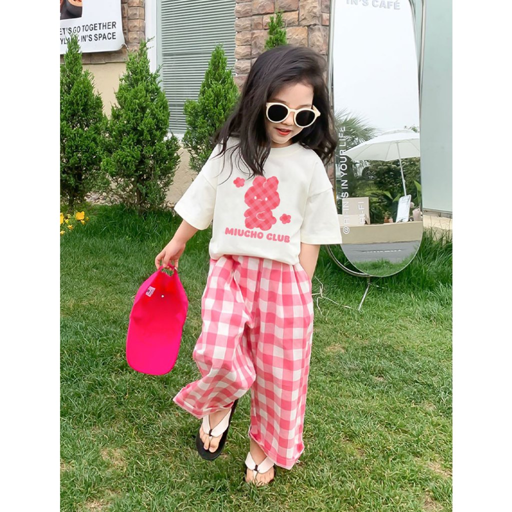 Áo thun cho bé gái hoạt hình form rộng AED1099 Miucho Kid tay ngắn cổ tròn in mix_thumbnail_4