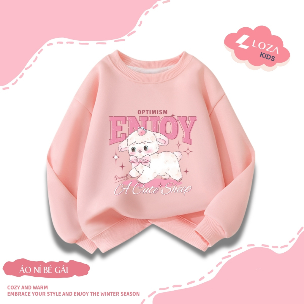 Áo sweater bé gái in hình Melody và cừu cute - Loza Kids IN002_thumbnail_5